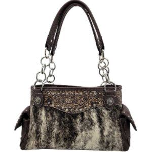 Beautiful Hide purse With Concealed carry zipper on back side